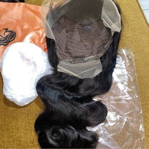 Human hair lace wig 22”